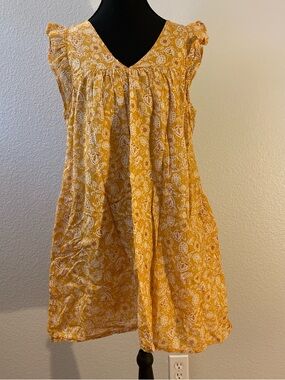 Lush Mustard Yellow Printed Wrap Dress